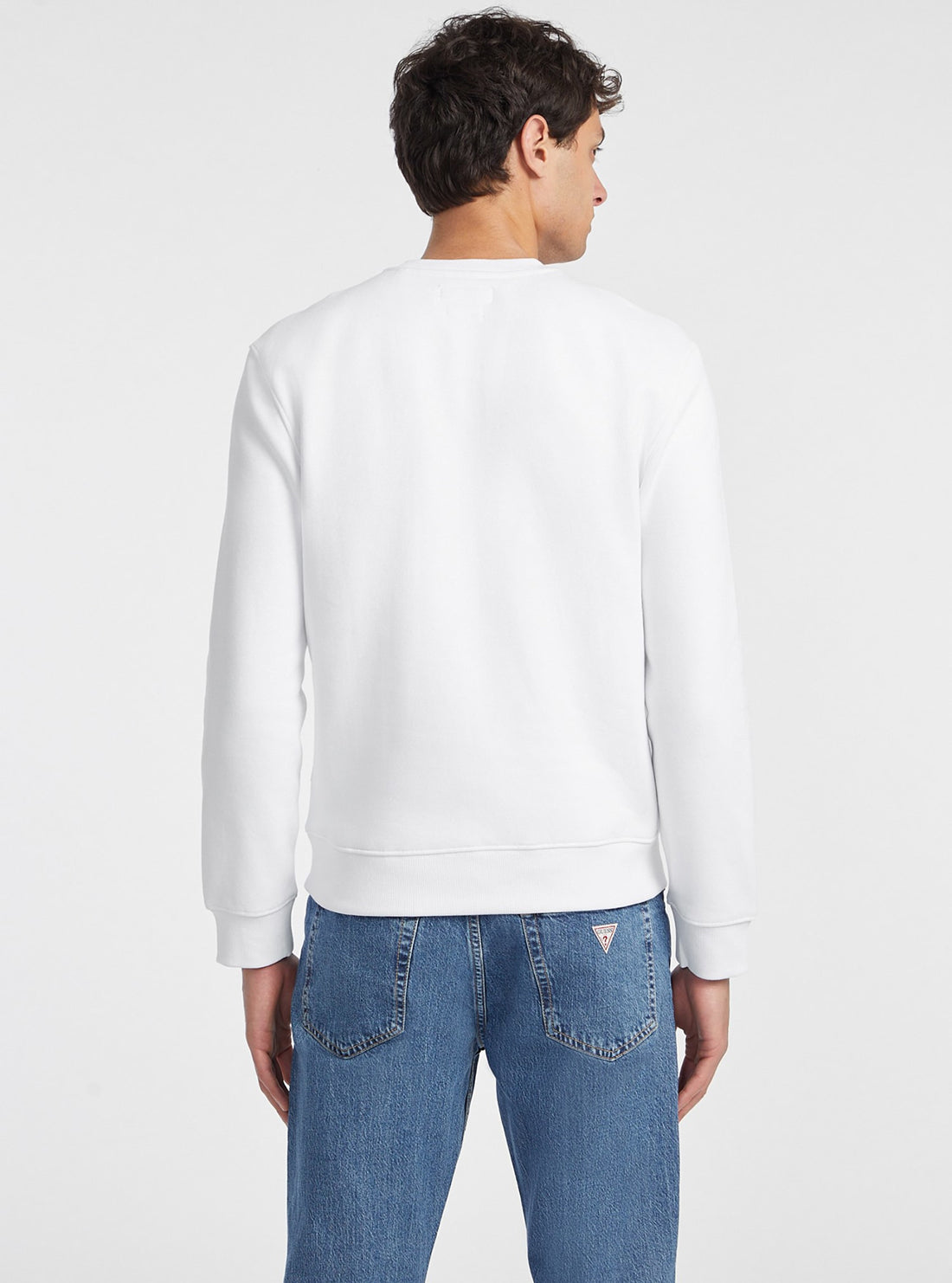 Guess Jeans White Logo Jumper