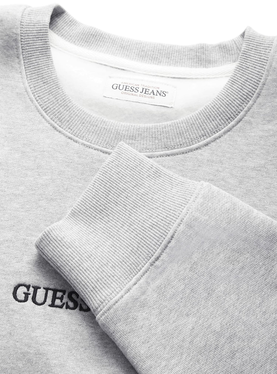 Guess Jeans Grey Logo Jumper detail view