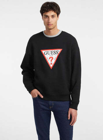 Guess Jeans Black Iconic Logo Jumper