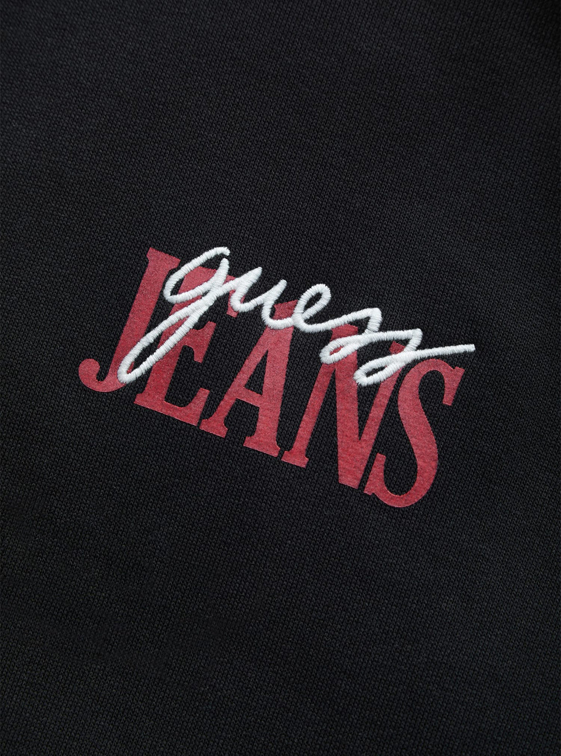 Guess Jeans Black Hoodie Jumper detail view