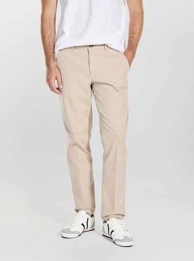 GUESS Mens Beige Mid-Rise Myron Dressy Pants M5BB01W1871 Front View