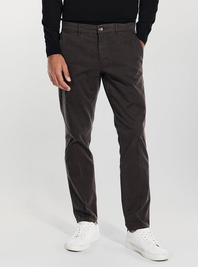 GUESS Mens Brown Mid-Rise Myron Dressy Pants M5BB01W1871 Front View