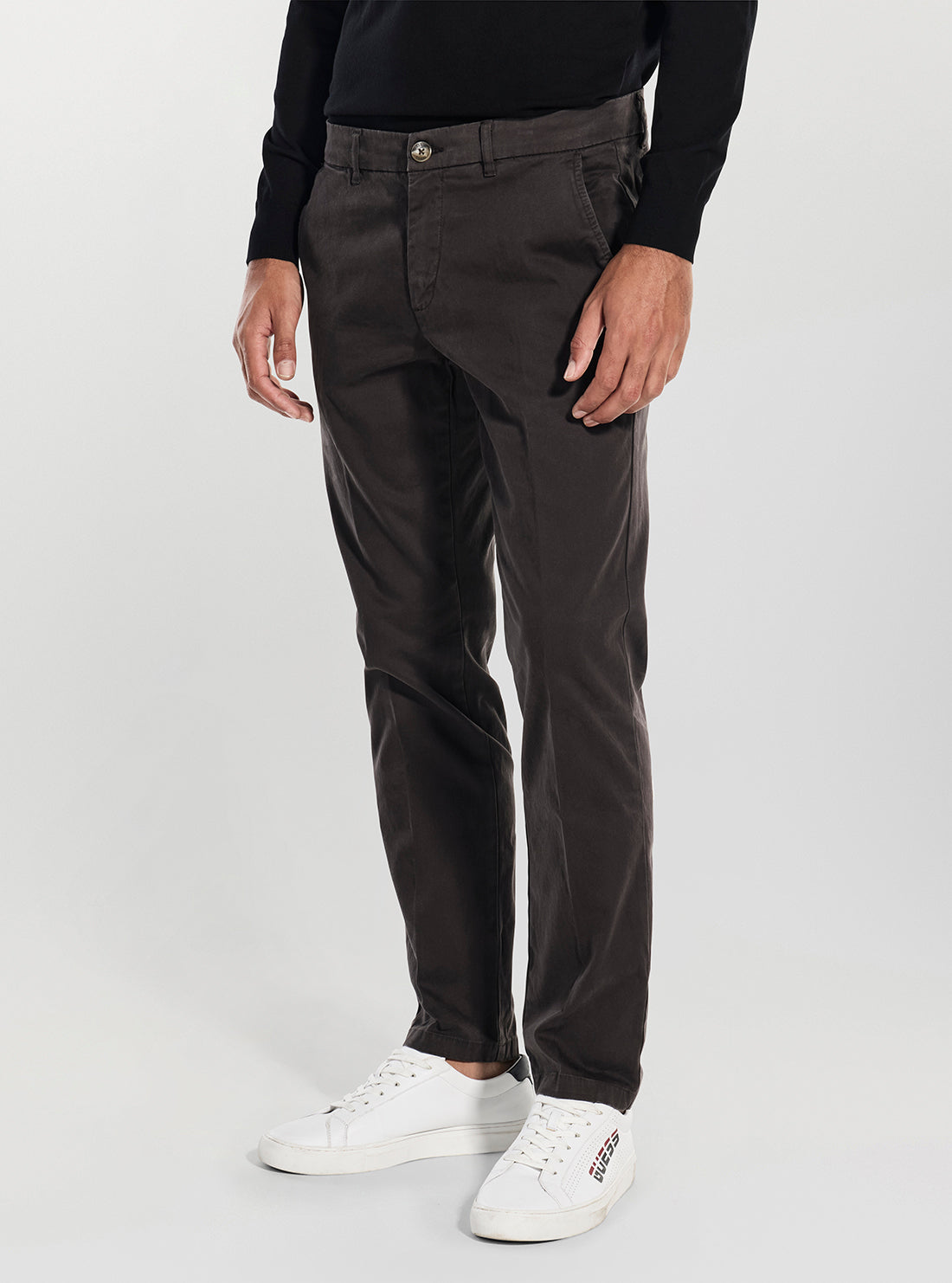 GUESS Mens Brown Mid-Rise Myron Dressy Pants M5BB01W1871 Side View