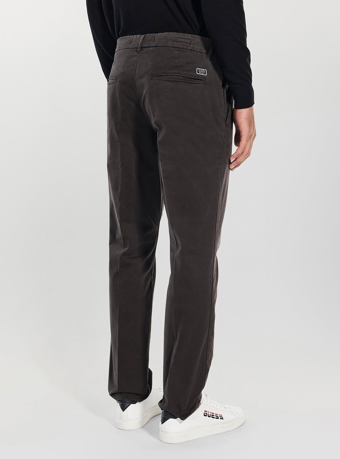 GUESS Mens Brown Mid-Rise Myron Dressy Pants M5BB01W1871 Back View