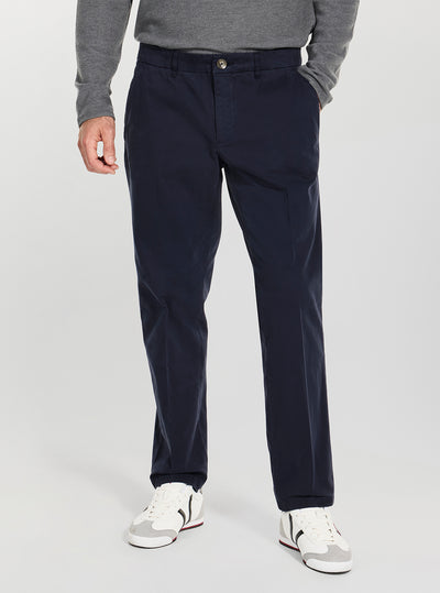 GUESS Mens Blue Mid-Rise Myron Dressy Pants M5BB01W1871 Front View
