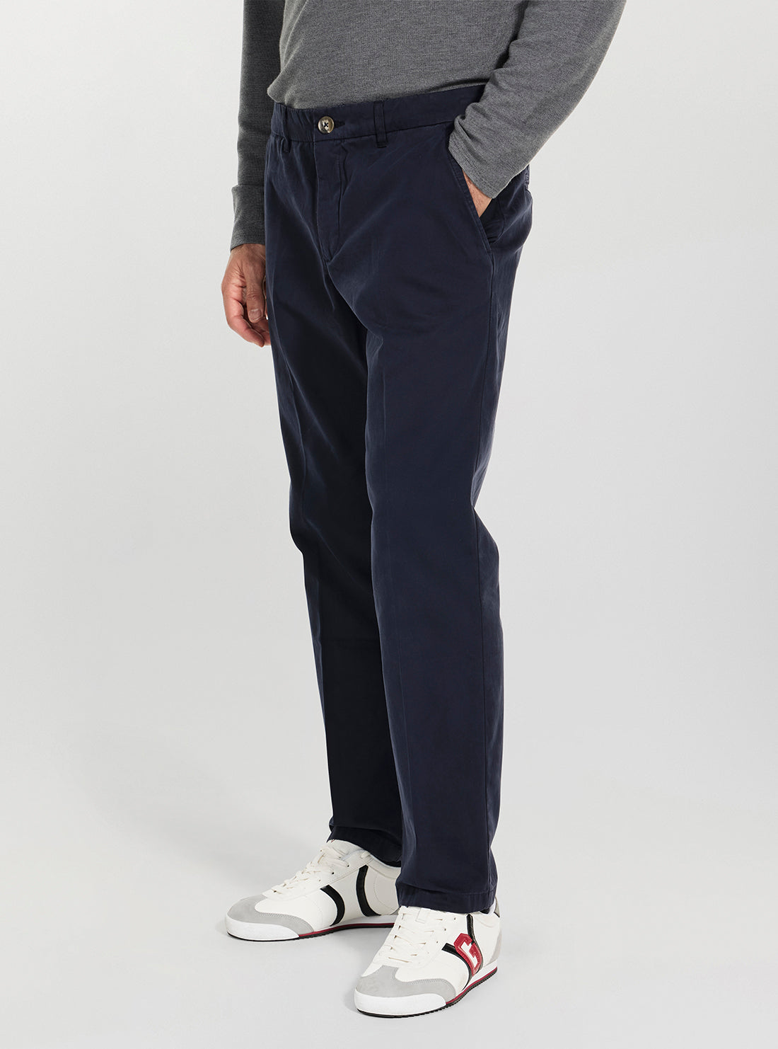 GUESS Mens Blue Mid-Rise Myron Dressy Pants M5BB01W1871 Side View