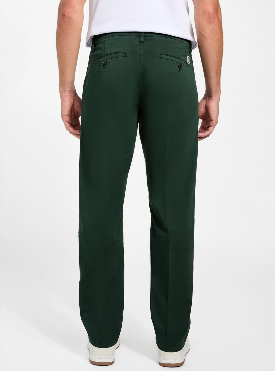 GUESS Mens Green Mid Rise Angels Chino Pants M5BB16WGXX2 Back View