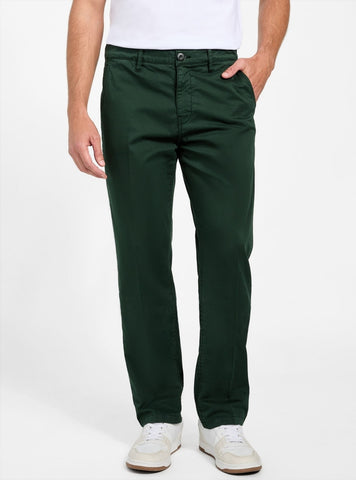 GUESS Mens Green Mid Rise Angels Chino Pants M5BB16WGXX2 Front View