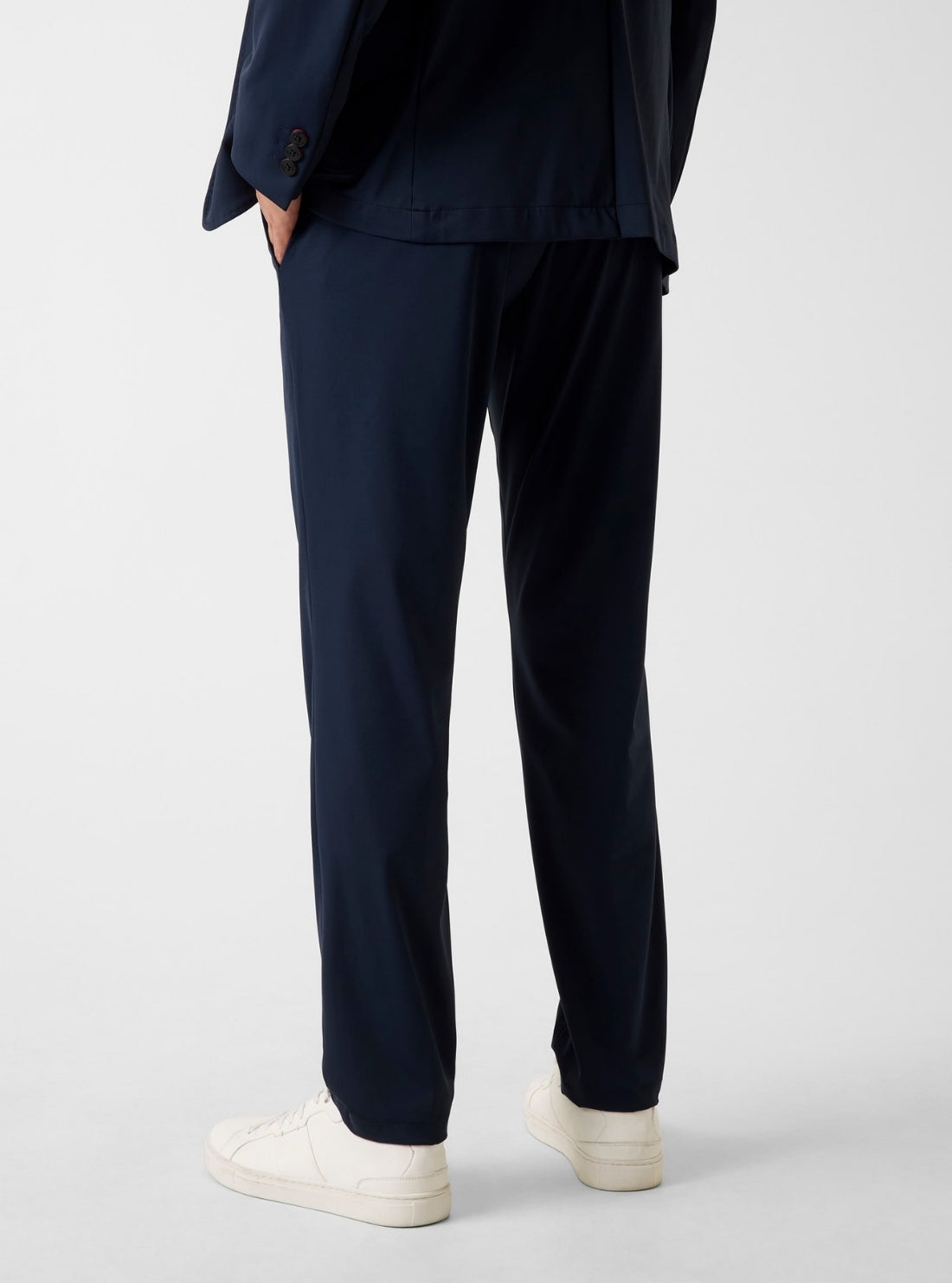 GUESS Mens Blue Coulisse Slim-Fit Chino Pants M5BB75WHHO2 Back View