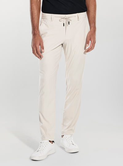 GUESS Mens Beige Coulisse Slim-Fit Pants M5BB75WHHO2 Front View