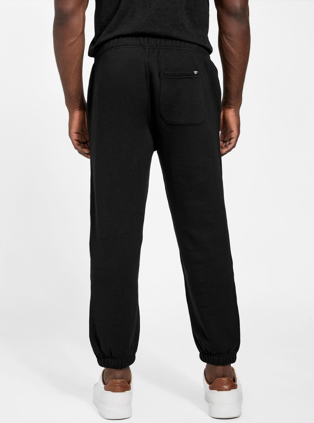 GUESS Mens Eco Black 1981 Label Jogger Sweatpants M5BB97K9V31 Back View