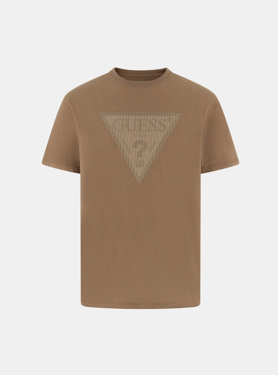 GUESS Mens Brown Triangle Logo T-Shirt M5BI04I3Z14 Flatlay