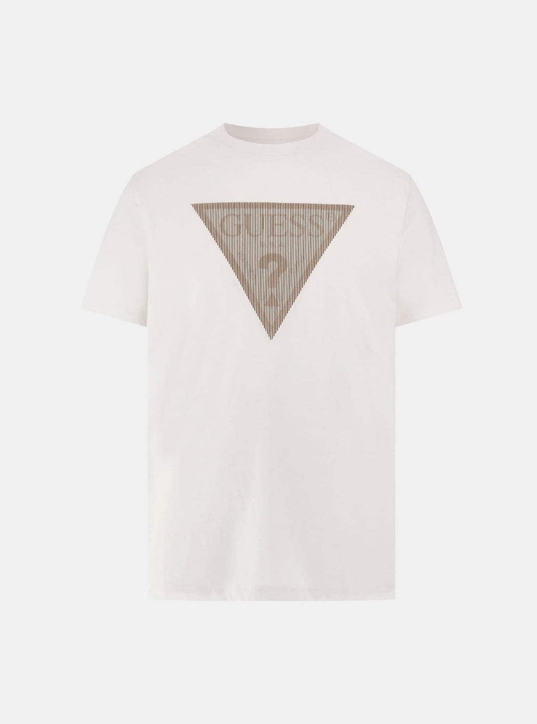 GUESS Mens White Triangle Logo T-Shirt M5BI04I3Z14 Flatlay