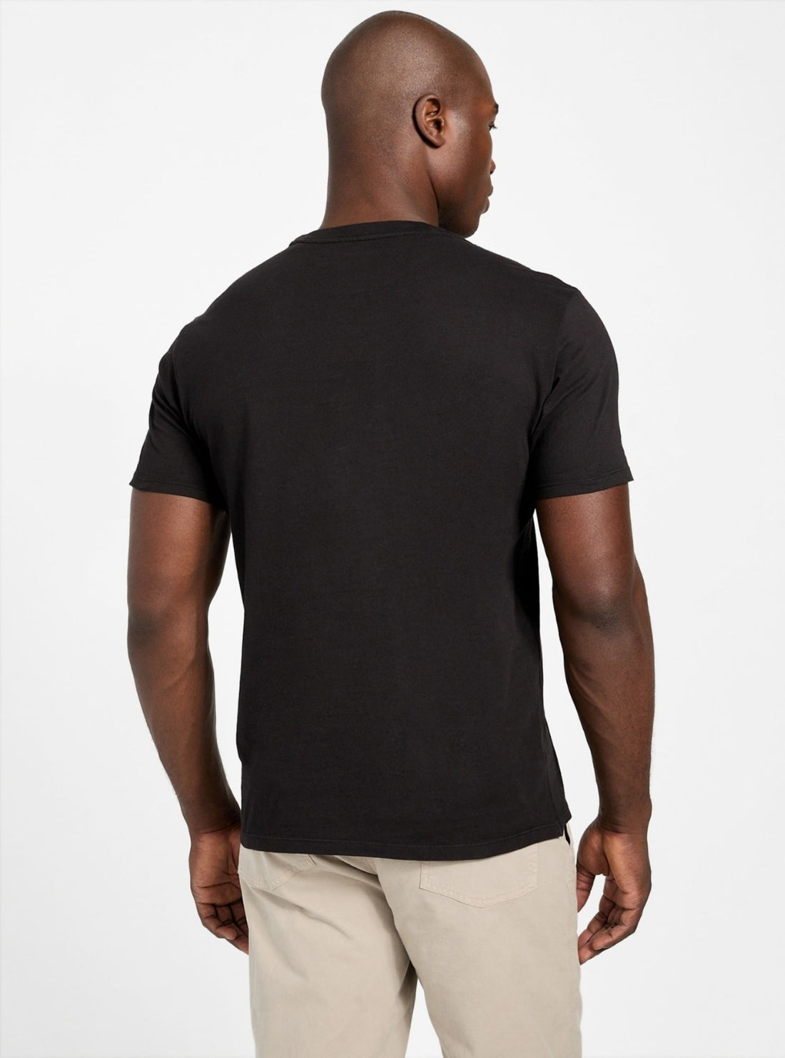 GUESS Mens Black Multi Heritage T-Shirt M5BI58KBW41 Back View