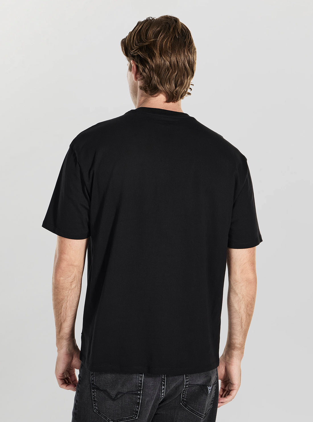 GUESS Mens Black Quattro G T-Shirt M5BI76I3Z14 Back View