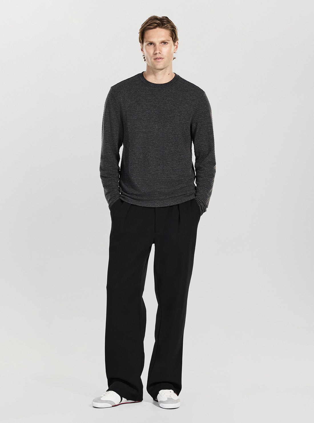 GUESS Mens Eco Downey Heather Arthur Jumper M5BP43K0702 Full View