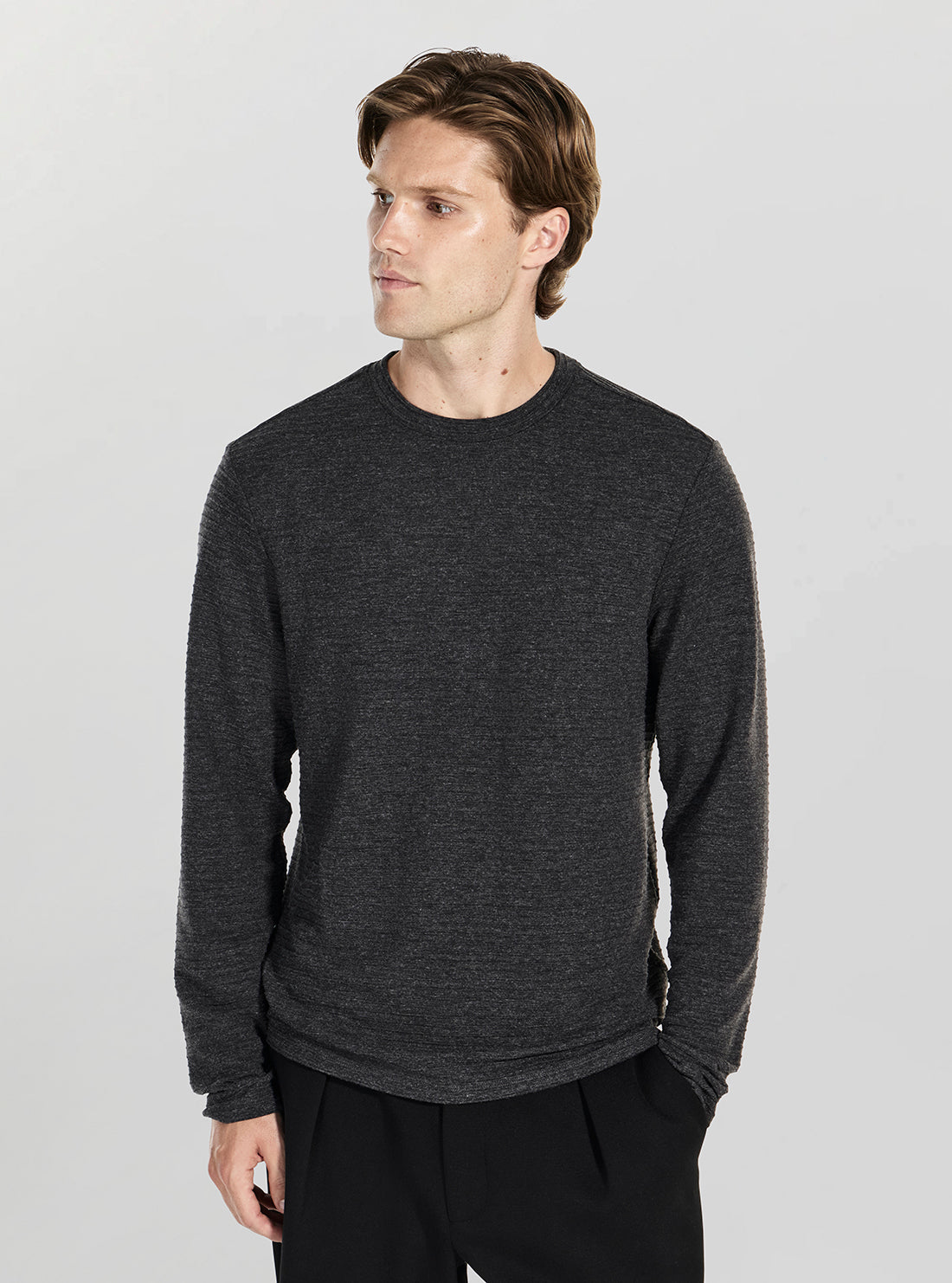 GUESS Mens Eco Downey Heather Arthur Jumper M5BP43K0702 Front View_2