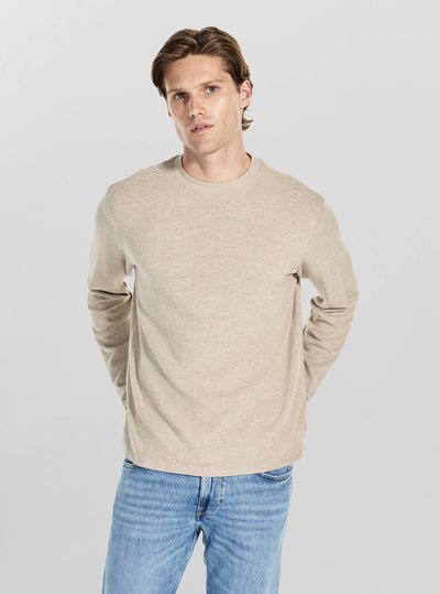 GUESS Mens Beige Saul Textured Knit Jumper M5BP51K0860 Front View