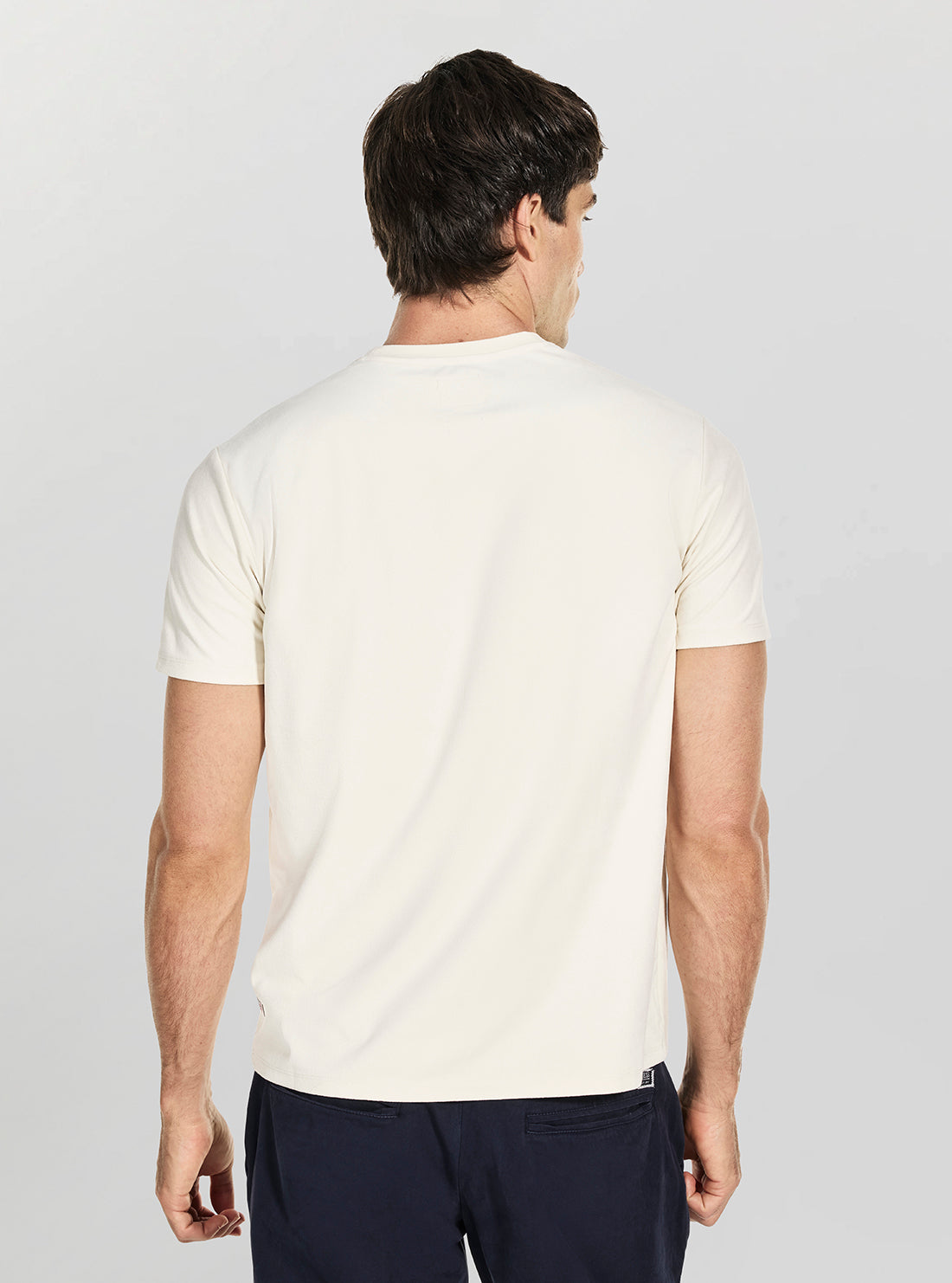 GUESS Mens Beige Garrett Quattro G T-Shirt M5BP56KCFA0 Back View