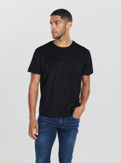GUESS Mens Black Garrett Quattro T-Shirt M5BP56KCFA0 Front View