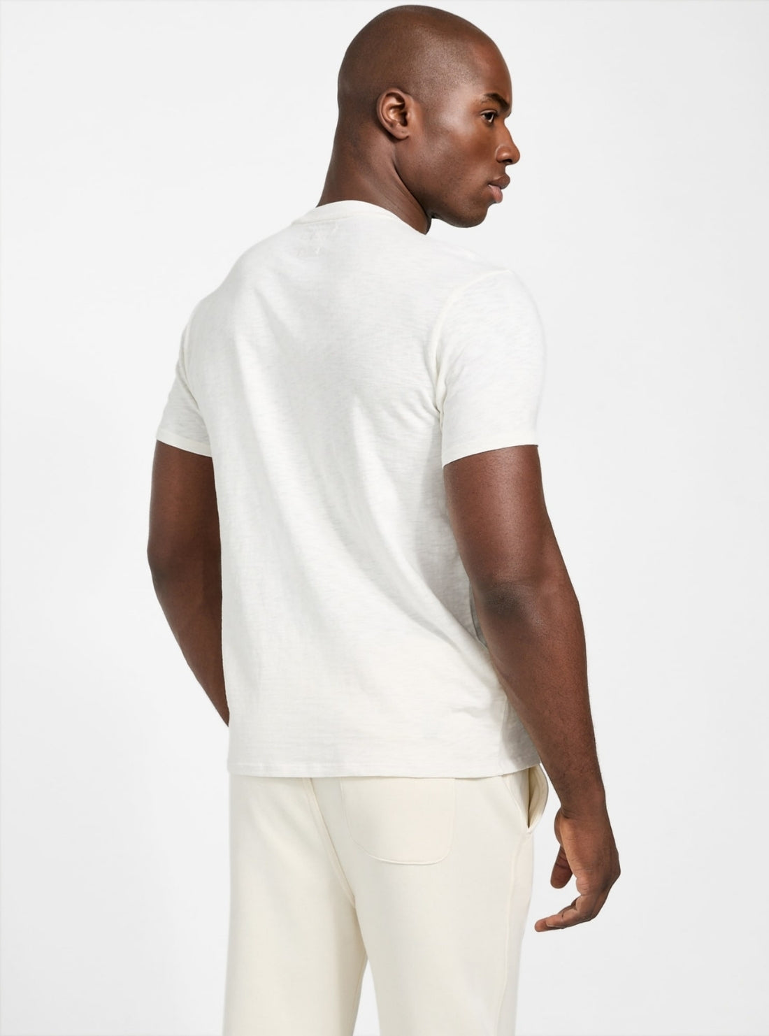 GUESS Mens White 1981 Label T-Shirt M5BP59KA7O0 Back View