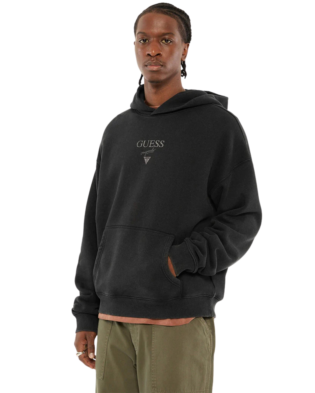 Guess Originals Black Baker Logo Hoodie