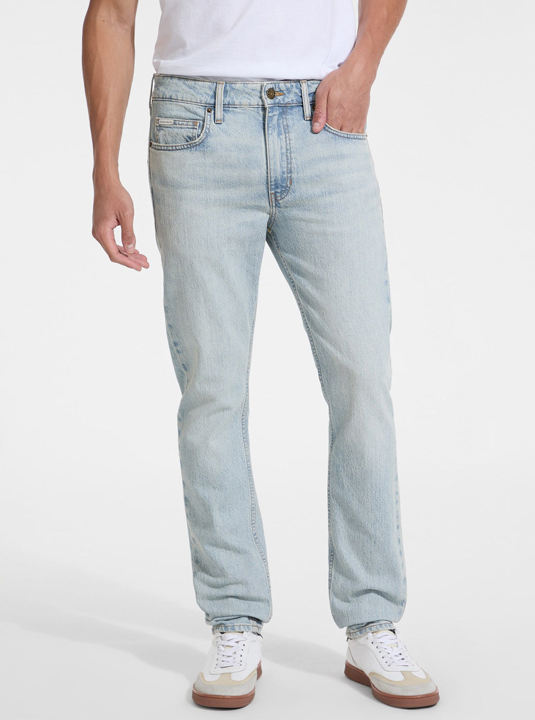 Guess Jeans J G14 Slim Jeans in Light Wash M5GA1CD5M51 Front View_2
