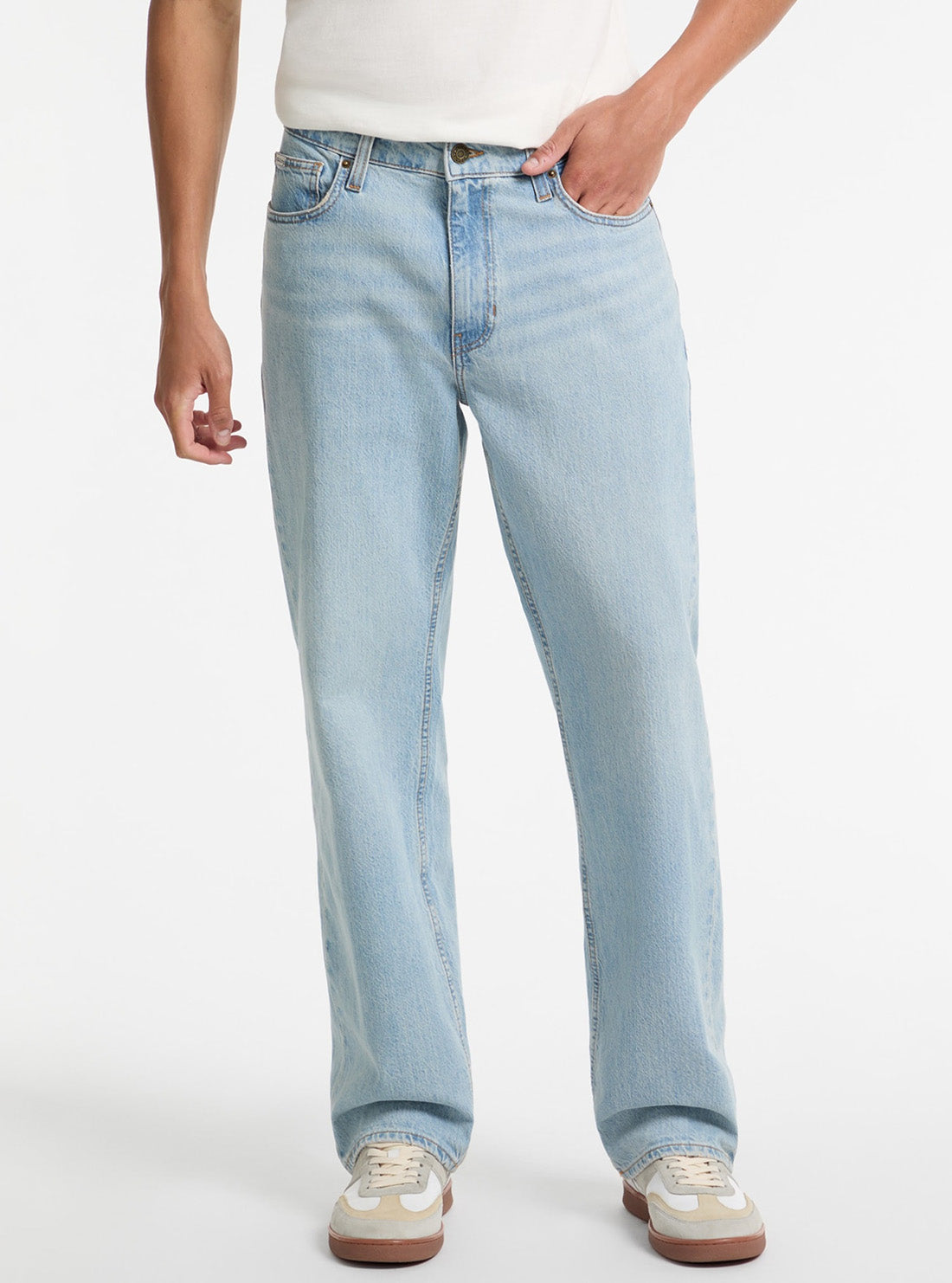 Guess Jeans G15 Relaxed Tapered Jeans in Light Wash M5GA90D5M51 Front View