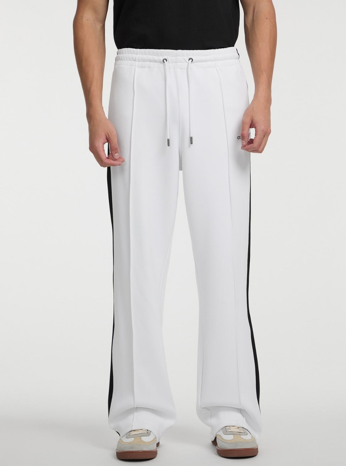 Guess Jeans White Tricot Track Pants M5GB58KB212 Front View