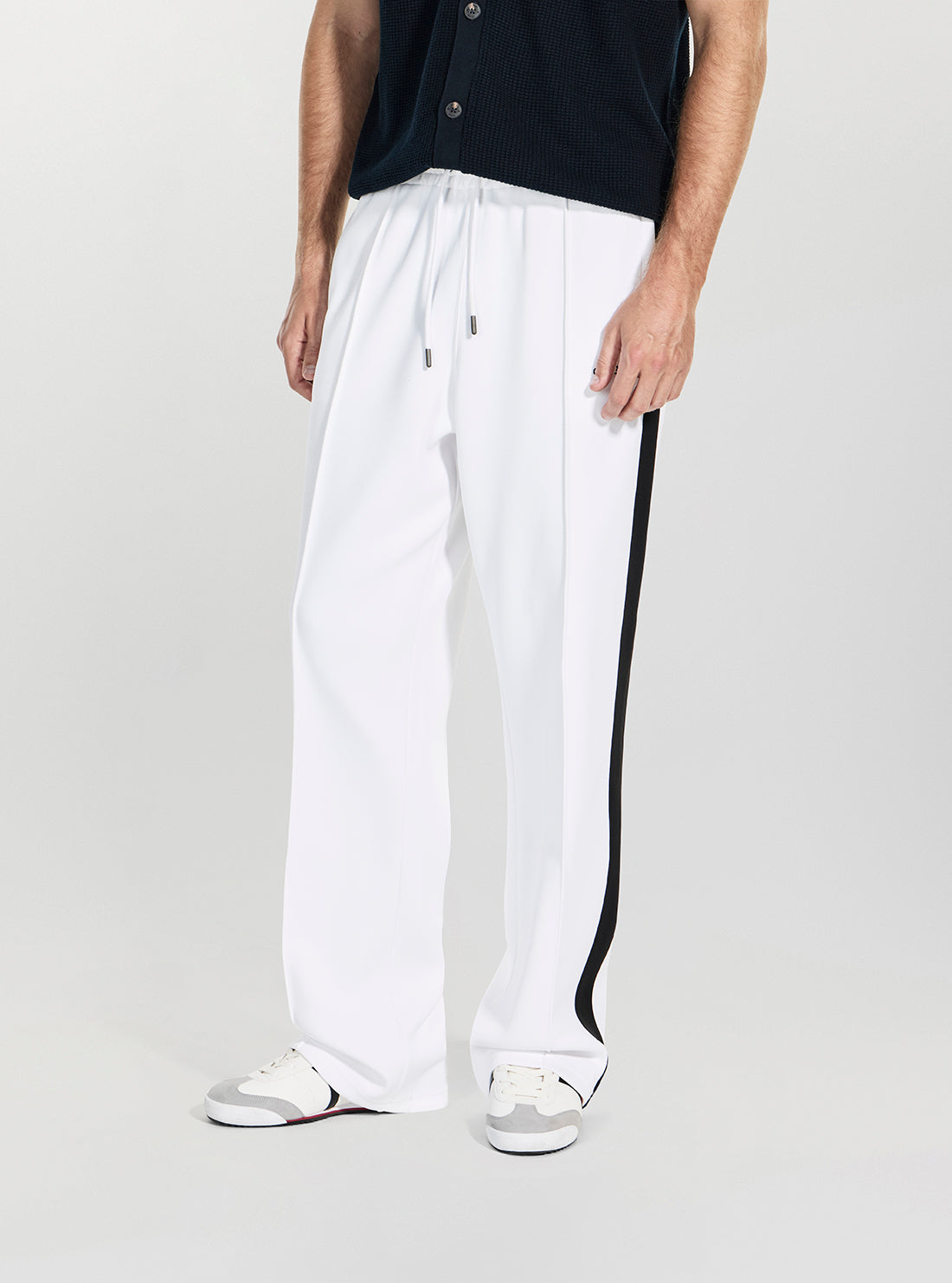 Guess Jeans White Tricot Track Pants M5GB58KB212 Side View