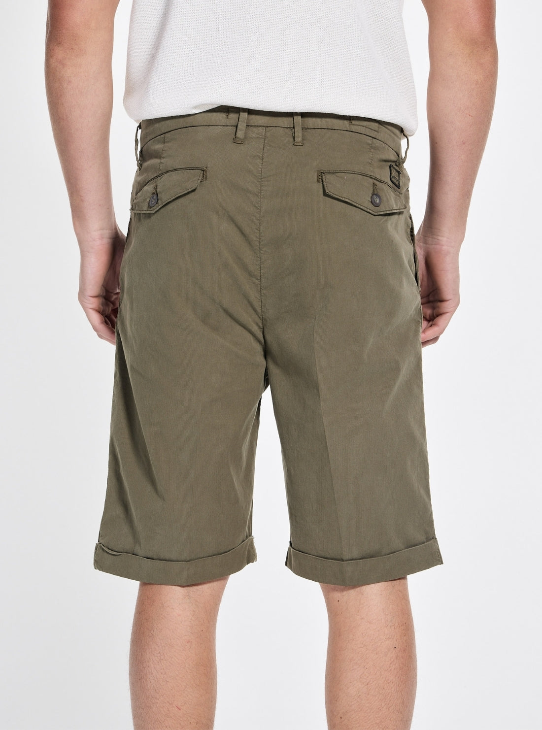 GUESS Mens Green Taylor Chino Shorts M5GD26WH4GA Back View