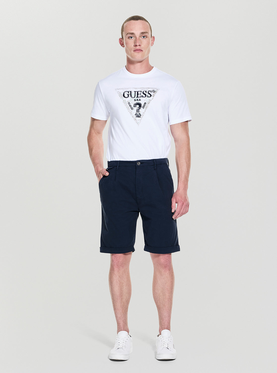【ダークインディゴブルー(M004)】GUESS ショートパンツ (M)TAYLOR Chino Short ダークインディゴブルー(M004)】GUESS ショートパンツ (M)TAYLOR Chino