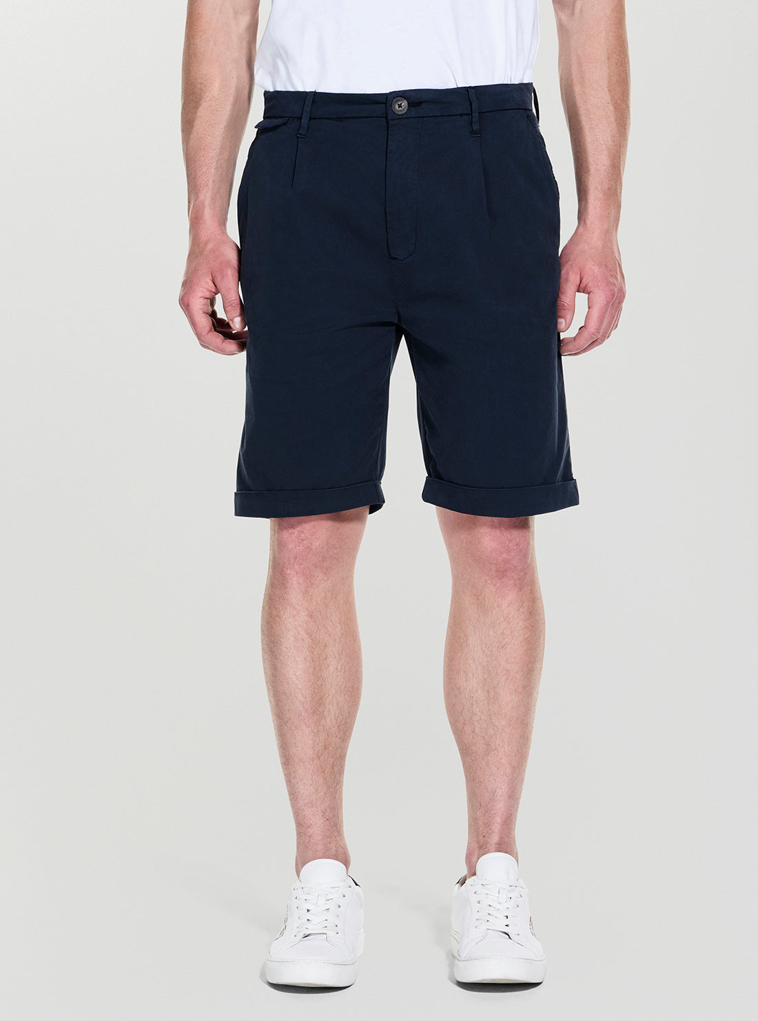 GUESS Mens Blue Taylor Chino Short M5GD26WH4GA Front View