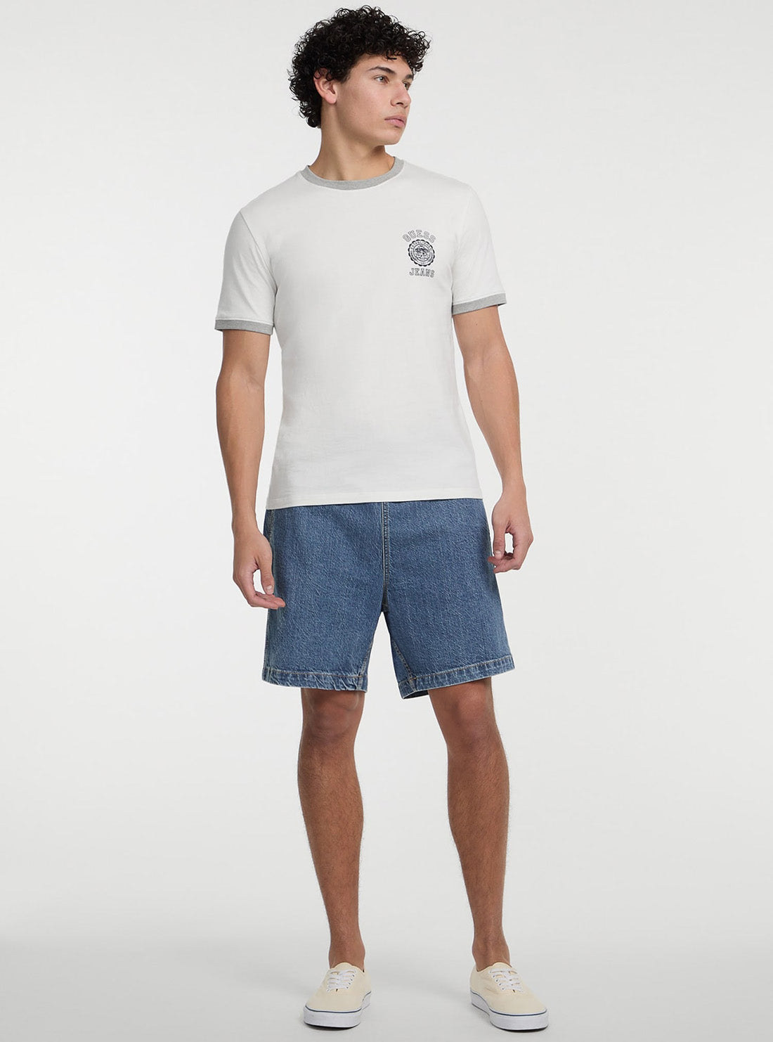 Guess Jeans Blue Jogger Denim Short M5GD35D5M54 Full View