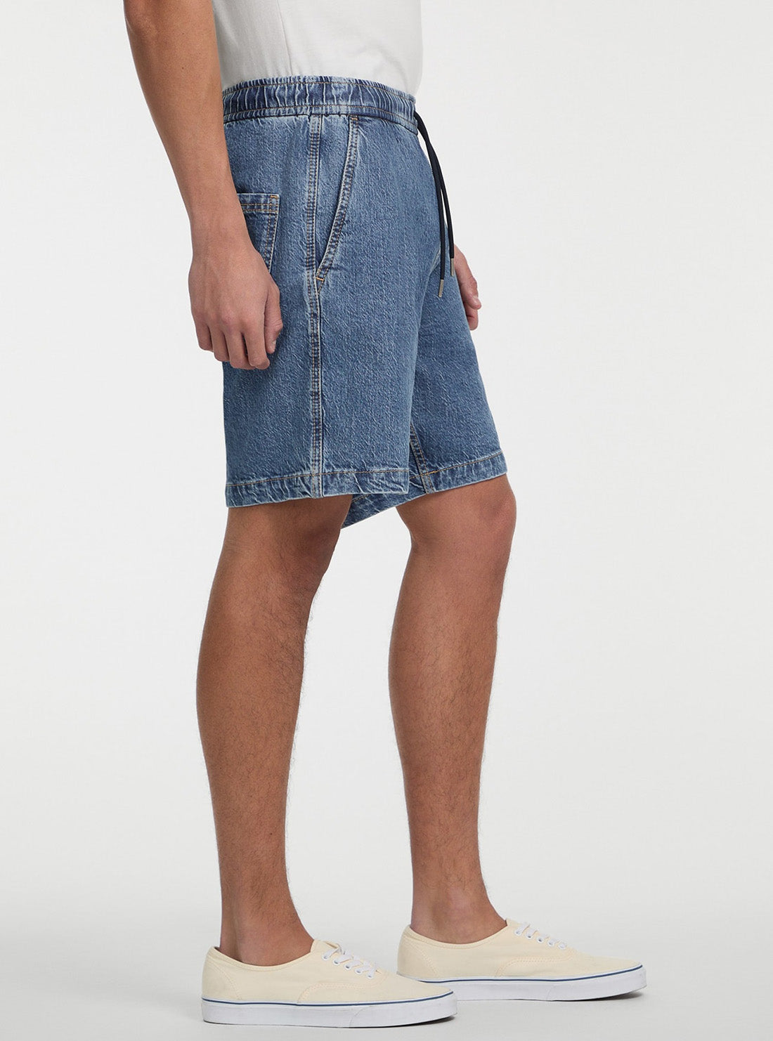 Guess Jeans Blue Jogger Denim Short M5GD35D5M54 Side View