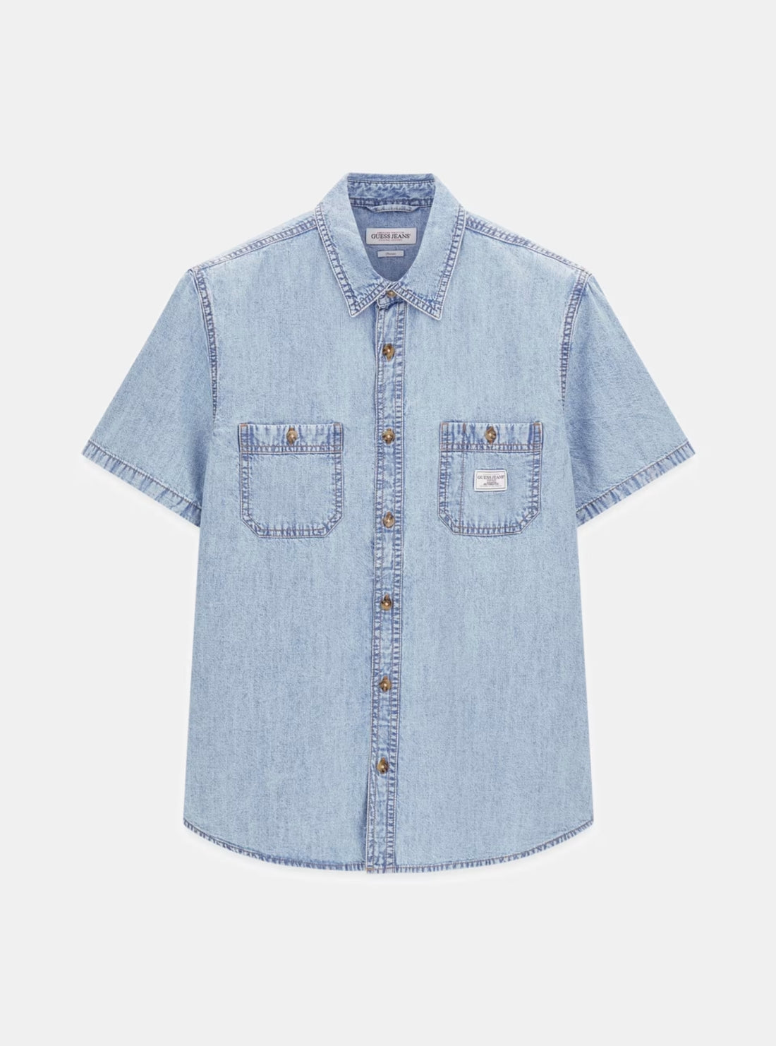 Guess Jeans Blue Regular Denim Shirt M5GH09D5NY1 Detail View