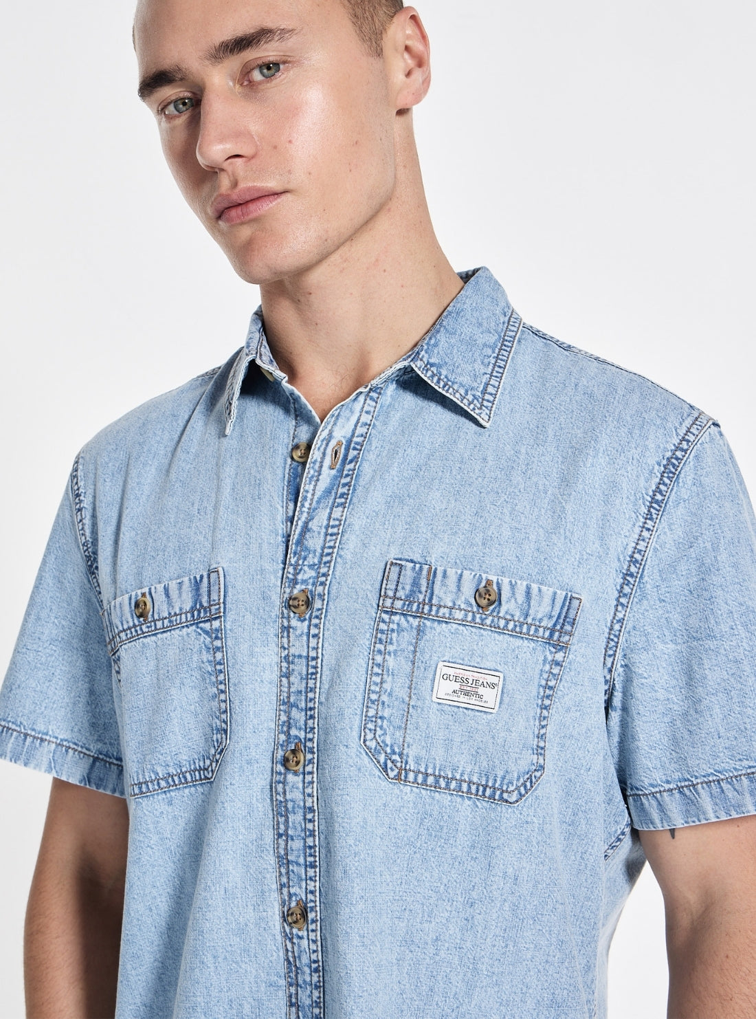 Guess Jeans Regular Denim Shirt M5GH09D5NY1 Detail View