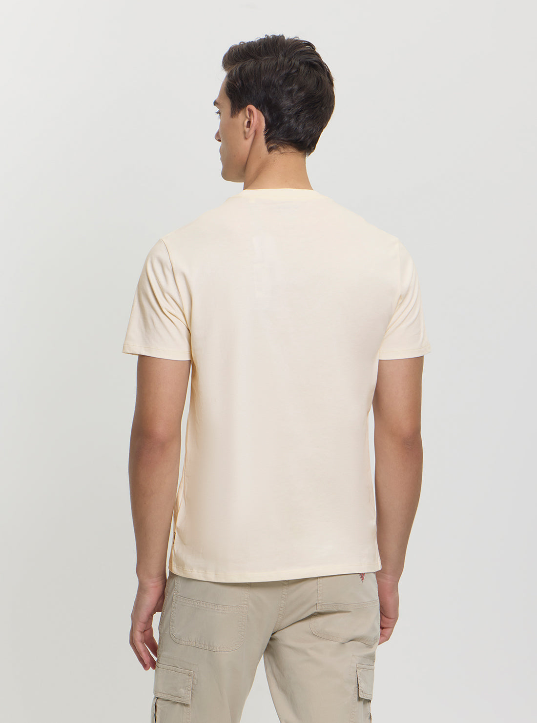 GUESS Mens Eco Beige Whiskey Sour Graphic T-Shirt M5GI01KBW41 Back View