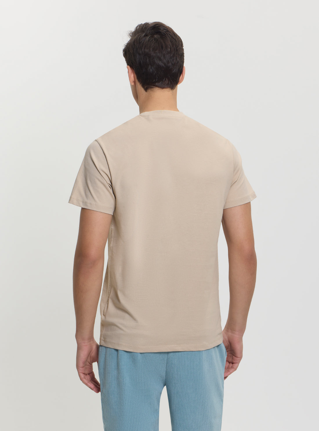 GUESS Mens Beige Guess Style T-Shirt M5GI05I3Z14 Back View