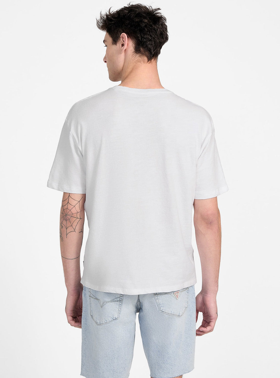 GUESS Mens White Basic Authentic Stamps T-Shirt M5GI26KCH21 Back View