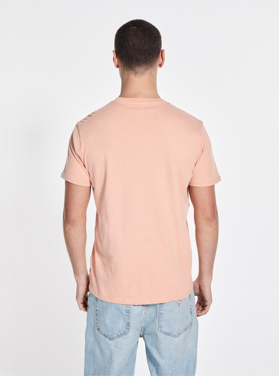 GUESS Mens Orange Basic Guess Classic Design T-Shirt M5GI40KBZV1  Back View