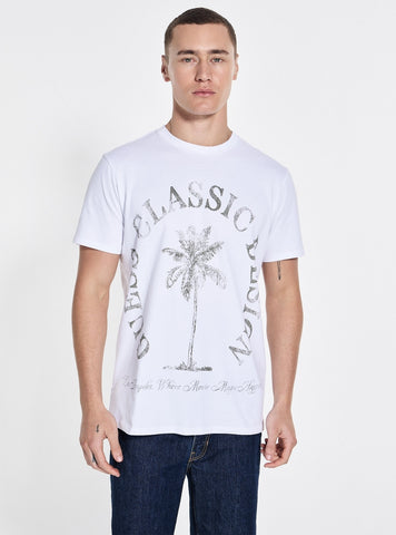 GUESS Mens White Basic Guess Classic Design T-Shirt Front View