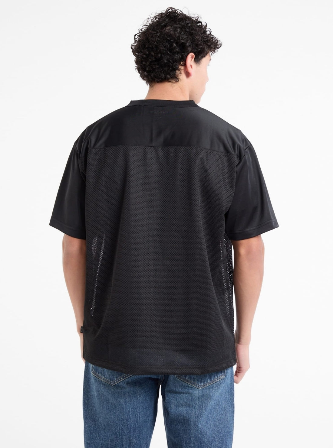 Guess Jeans Black Oversized 81 Mesh T-Shirt M5GI48KCTE2 Back View