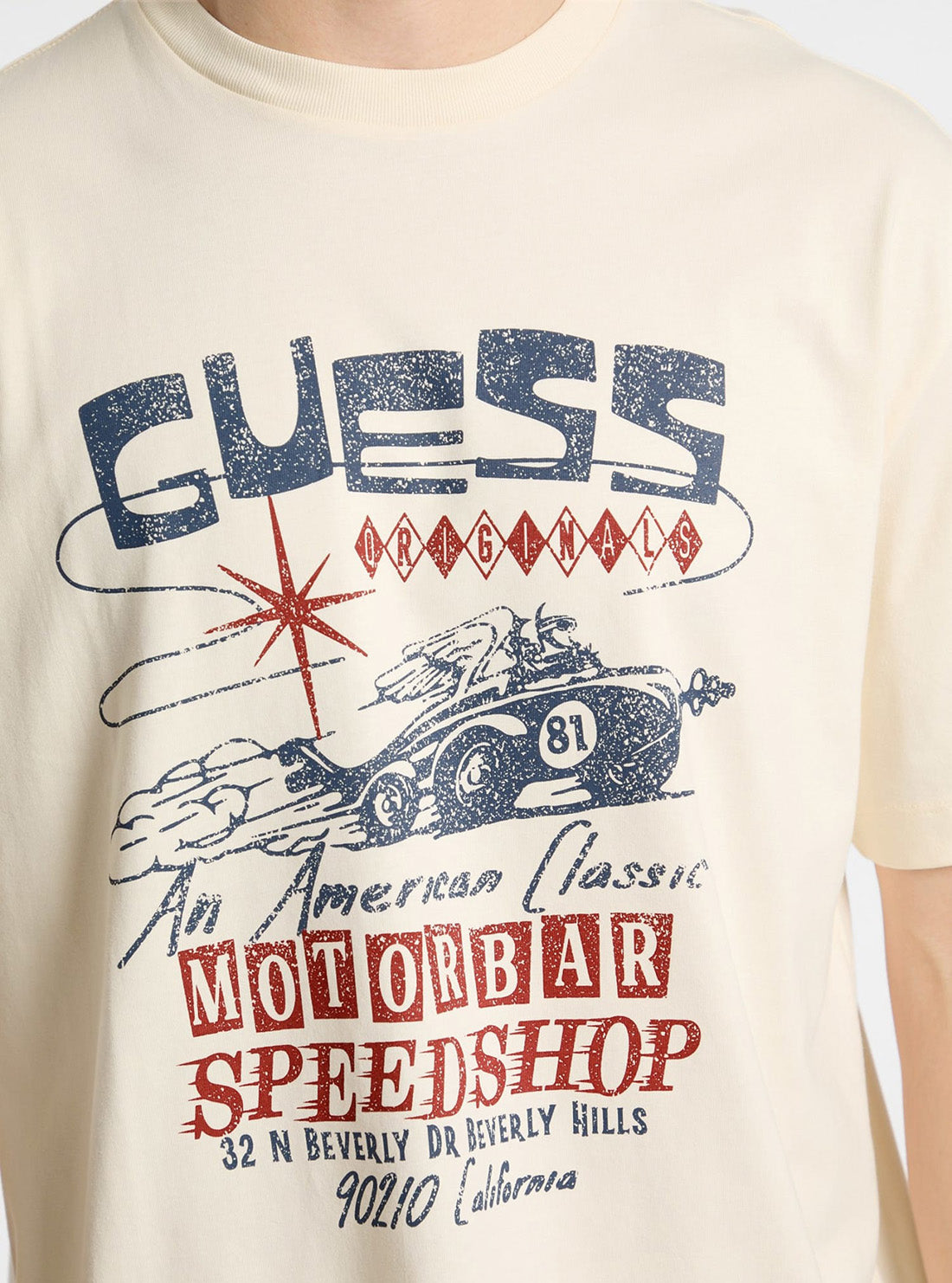 Guess Originals Beige Printed Muscle T-Shirt M5GI65K8FQ4 Detail View