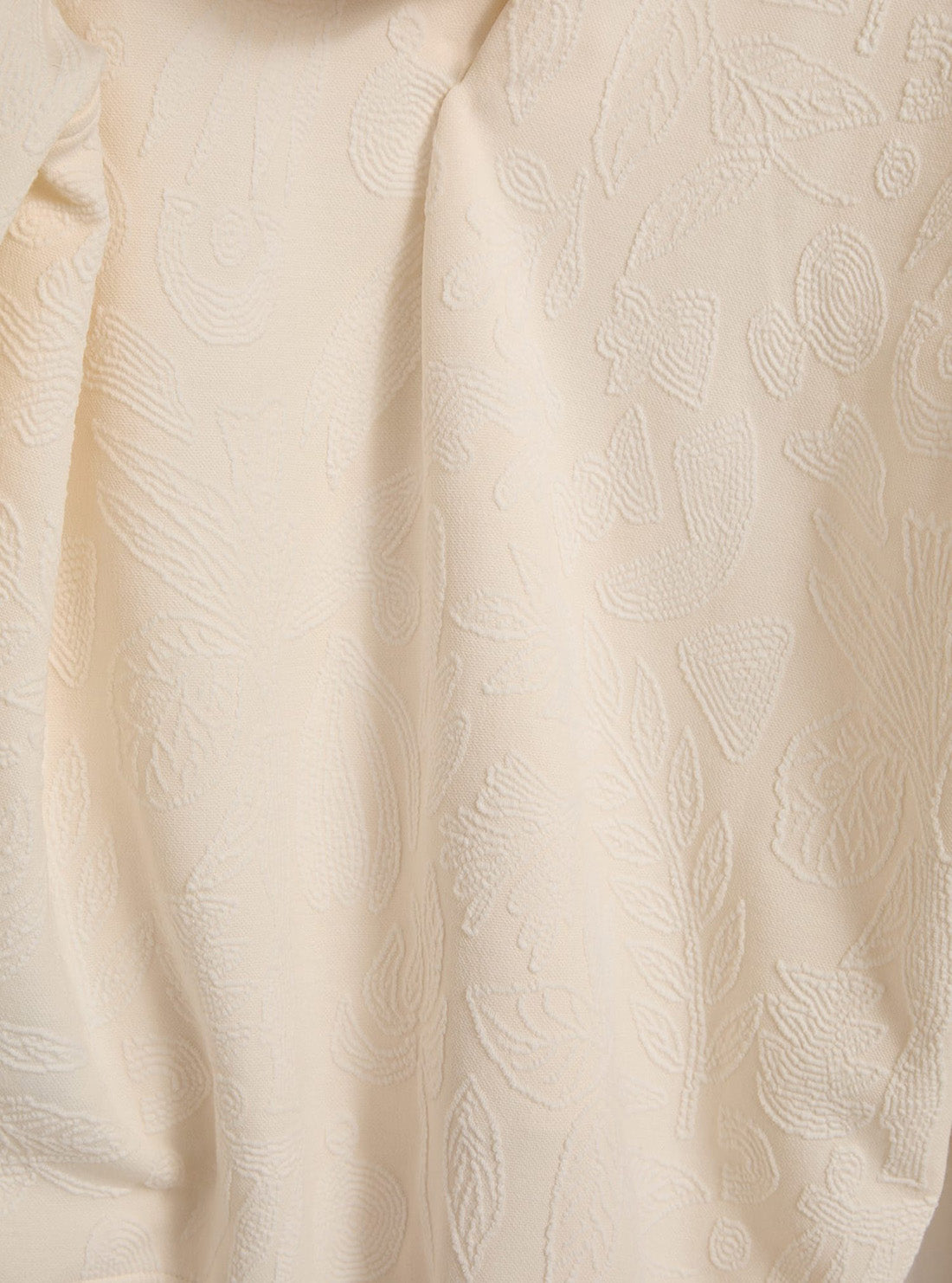 White Jacquard Hoodie Sweatshirt M5GQ15KCS71 Detail View