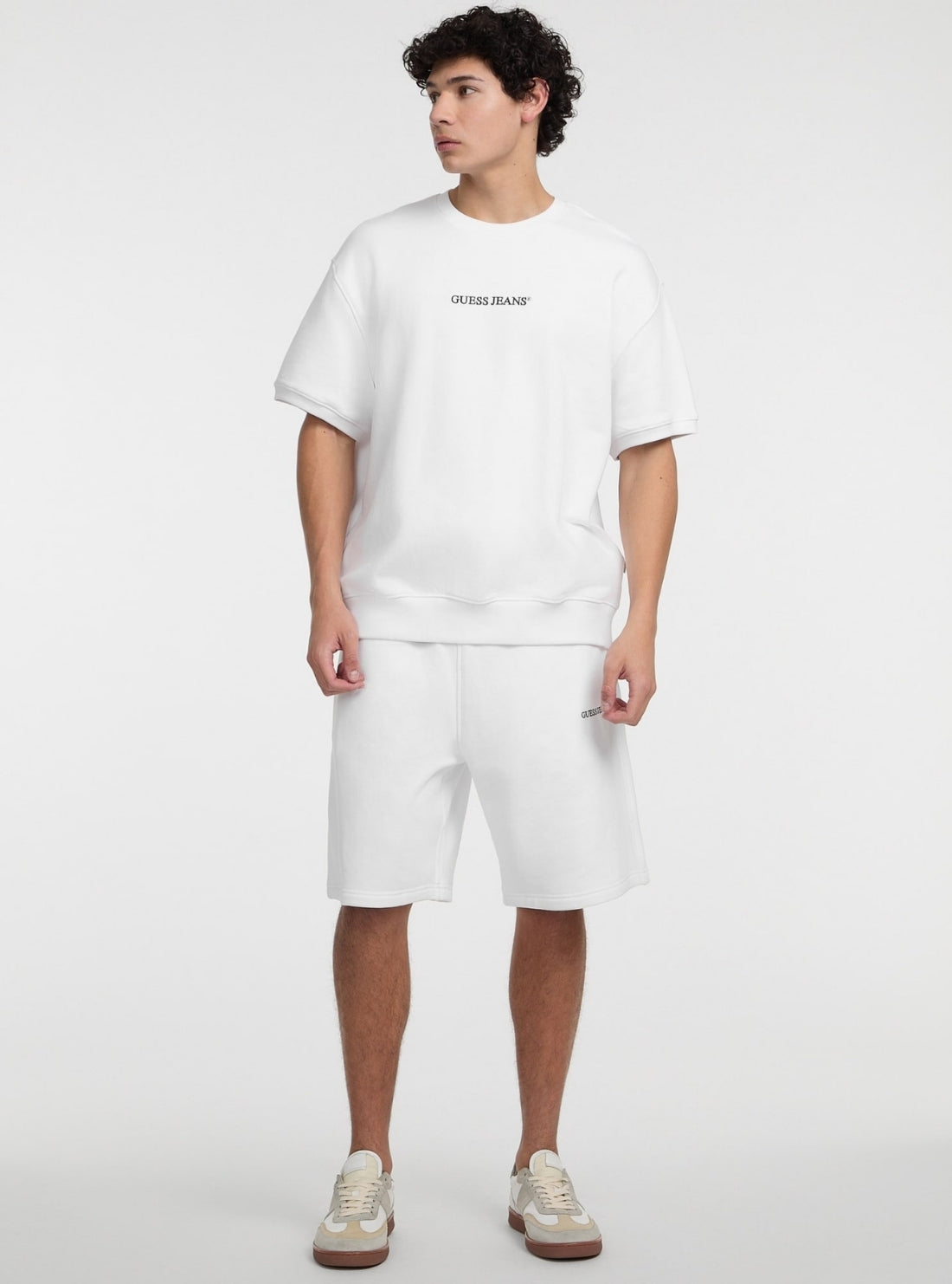 Guess Jeans White Logo Sweatshirt T-Shirt M5GQ18KCPR1 Full View