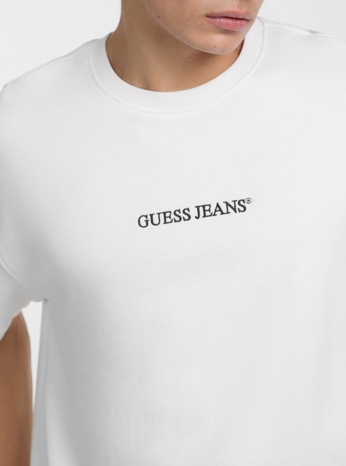 Guess Jeans White Logo Sweatshirt T-Shirt M5GQ18KCPR1 Detail View