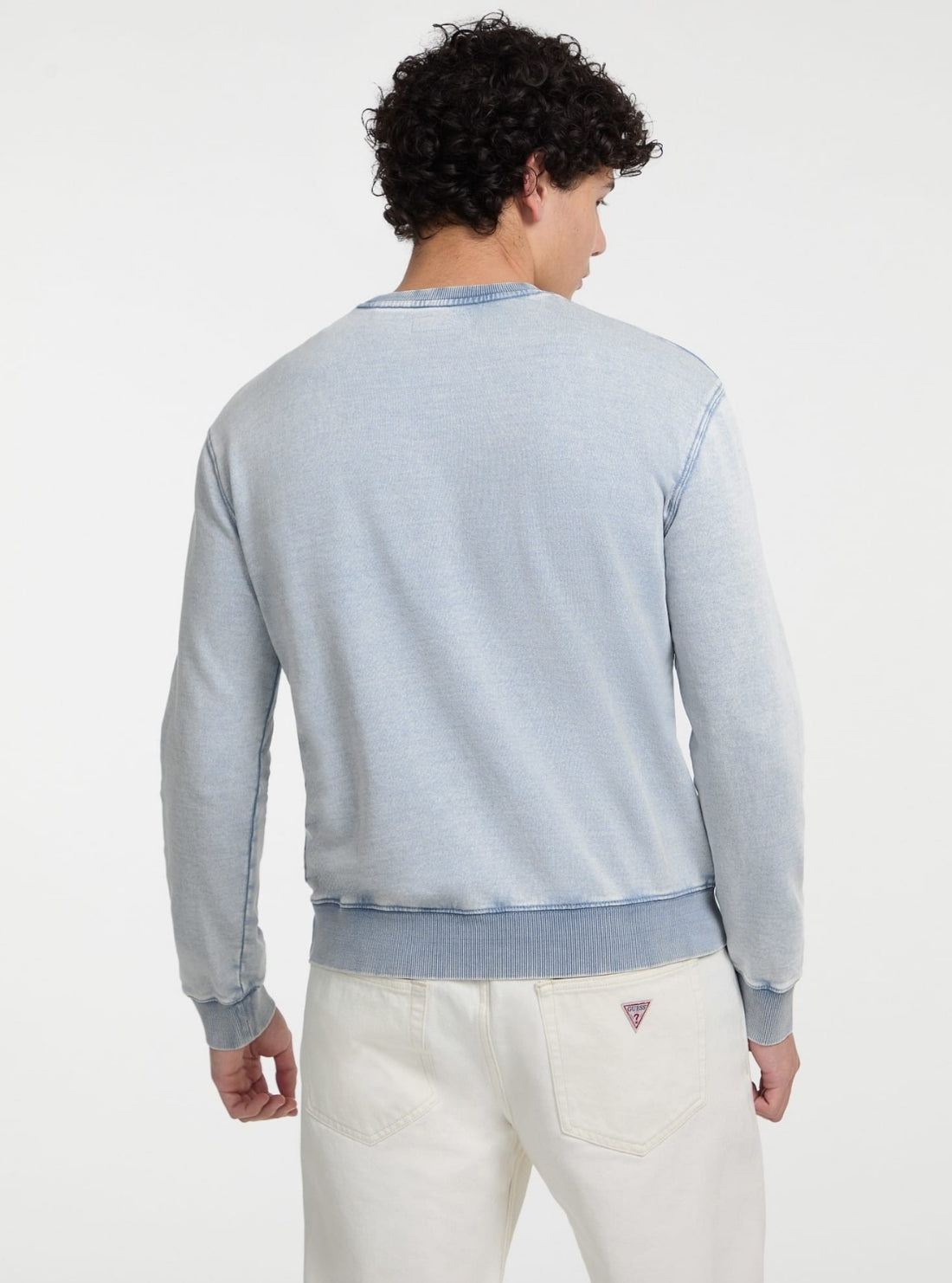 Guess Jeans Blue Slim Logo Sweatshirt M5GQ24KCTJ1 Back View