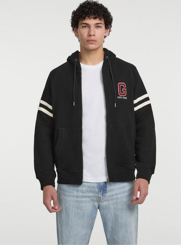 GUESS Jeans Eco Black Hooded Sweater M5GQ26KCPR1 Front View