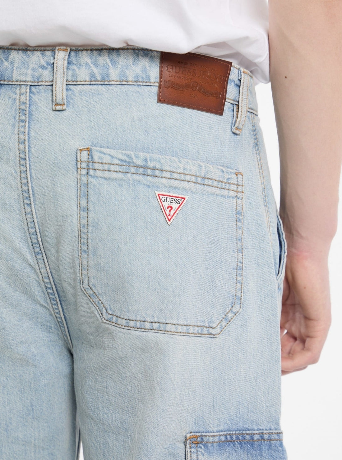 Guess Jeans G17 Cargo in Light Wash M5RA88D5DO1 Detail View